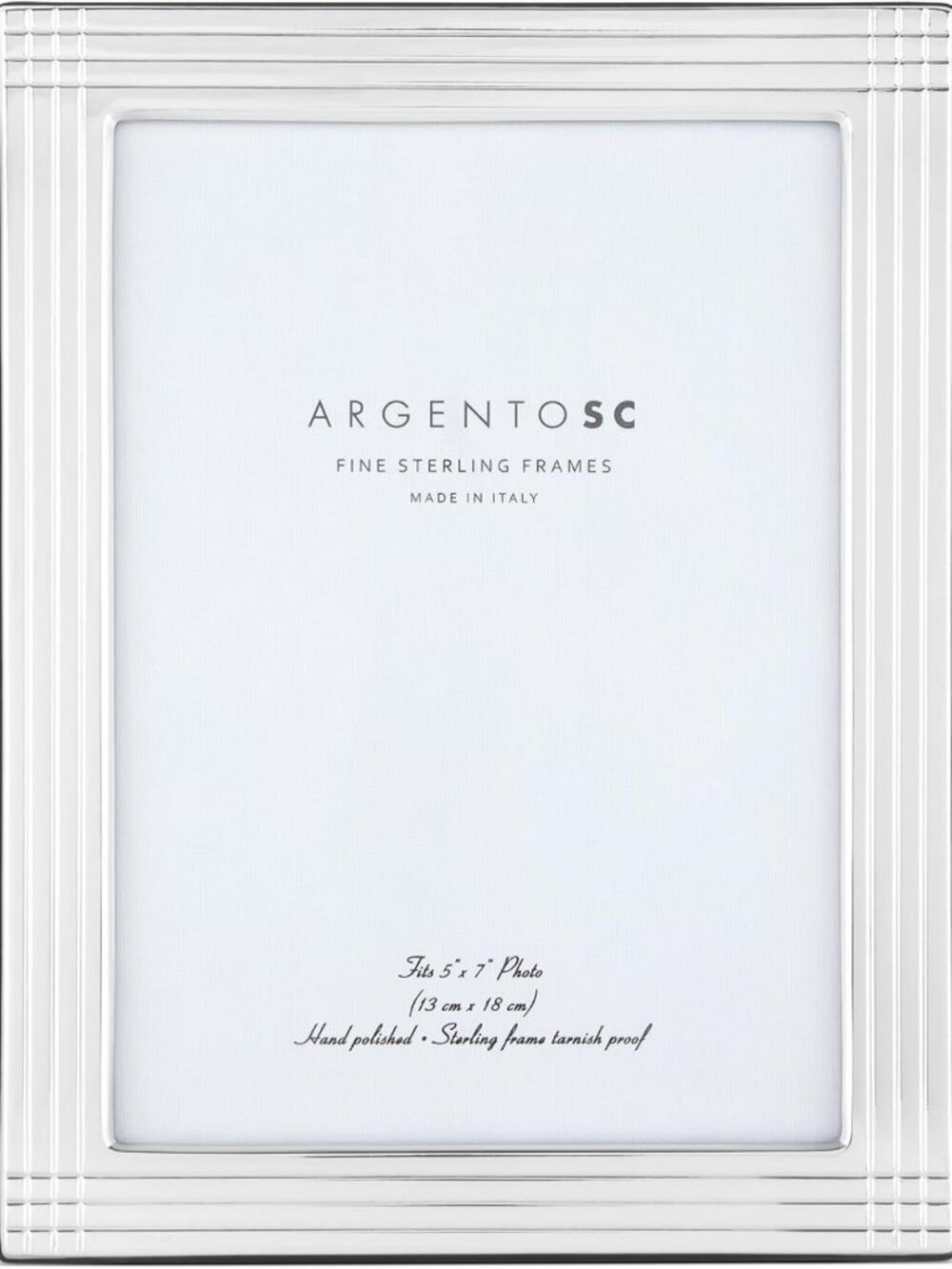 Handmade Sterling Silver Picture Frame - Tarnish-Free, Dual Easel, 5"x7" Display